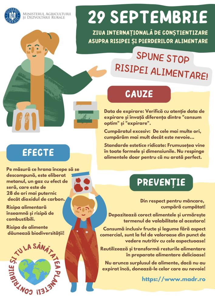 Campania „Și tu poți proteja planeta! Împreună dăm startul la reducerea risipei de alimente!”